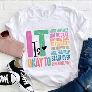 Its Okay To Make Some Mistakes Retro Motivational Mental Health Awareness Gift05